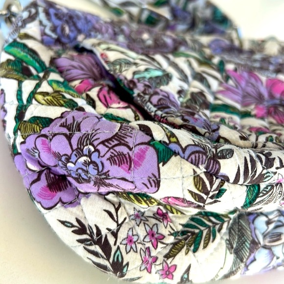 Vera Bradley Lavender Meadow Carson Floral Ladybug Crossbody Shoulder Bag - Picture 6 of 13